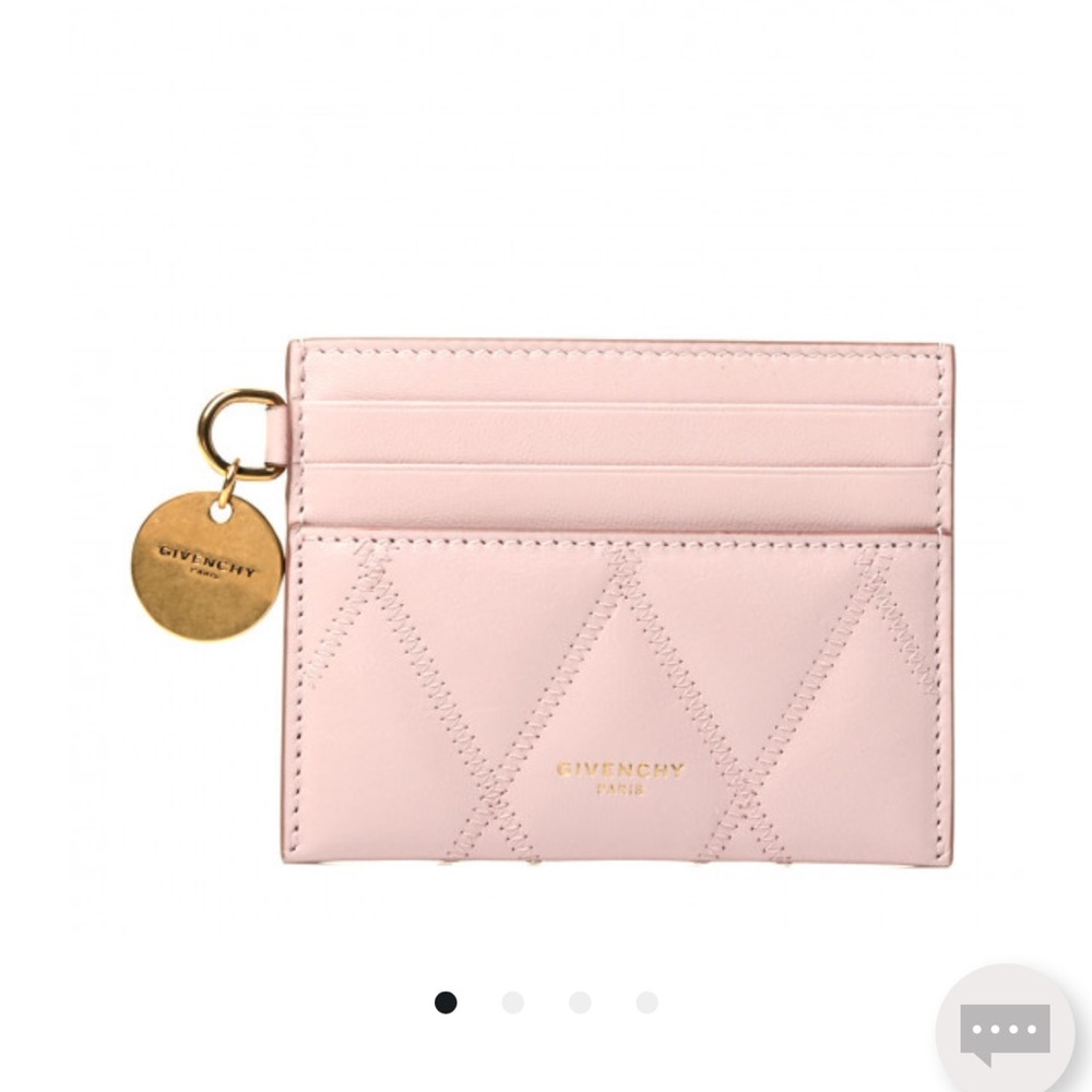 Givenchy Goatskin Diamond Quilted GV3 Card Holder